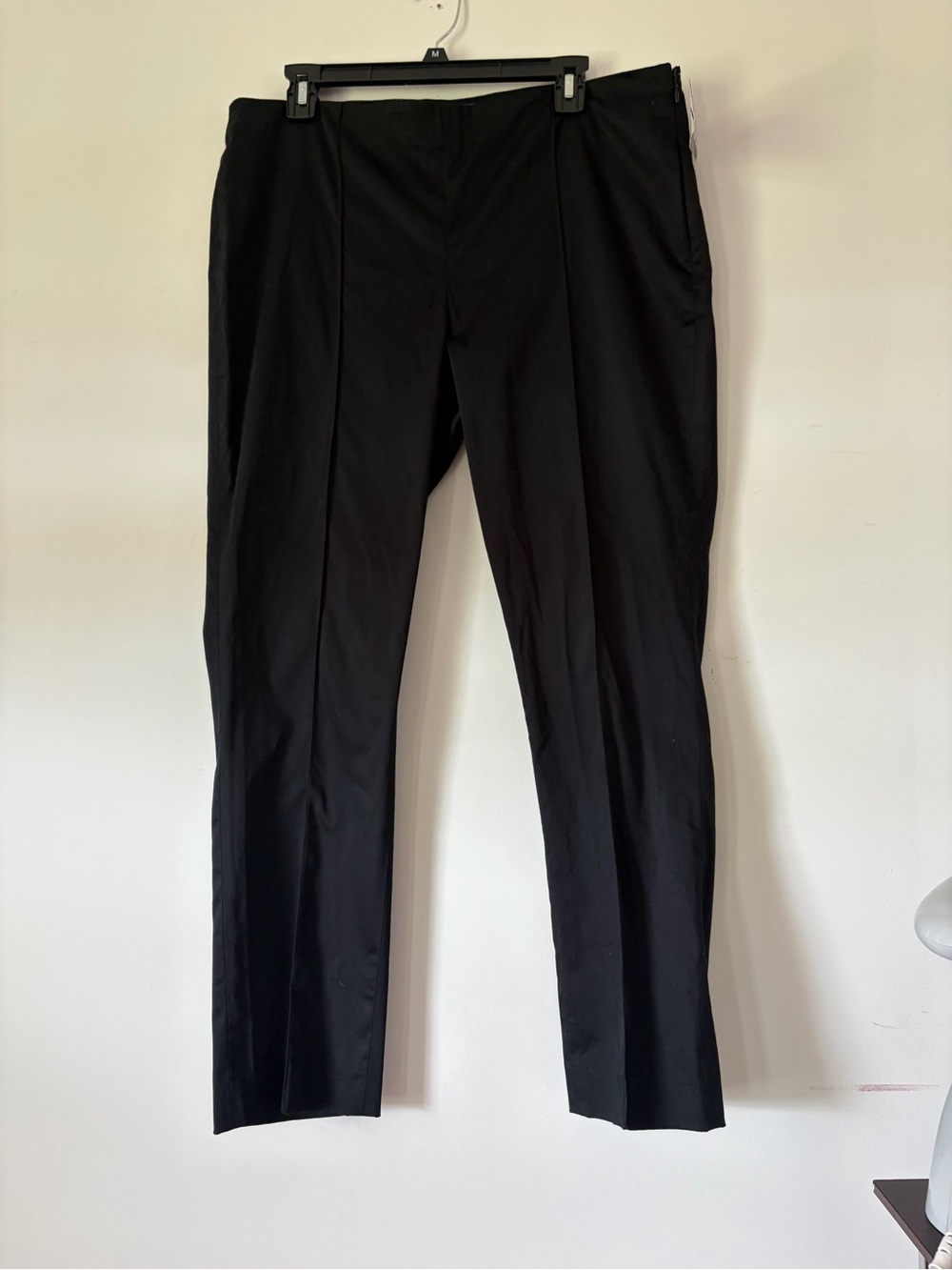 NWT Lauren Ralph Lauren black classsic trouser pant pleated straight stretch